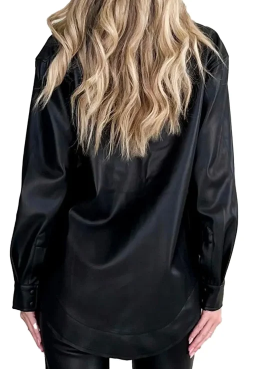 womens-black-shirt-faux-leather-jacket