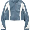 womens-blue-and-white-faux-leather-jacket