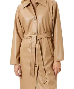 womens-brown-faux-leather-belt-detail-trench-coat