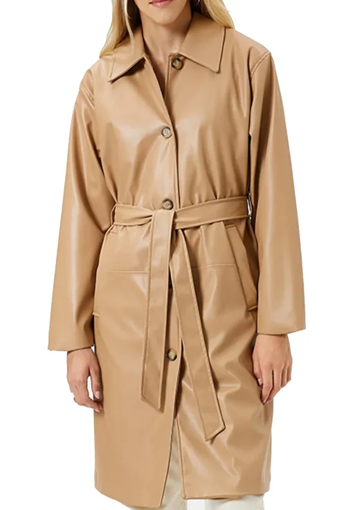 womens-brown-faux-leather-belt-detail-trench-coat