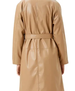 womens-brown-faux-leather-belt-detail-trench-coat