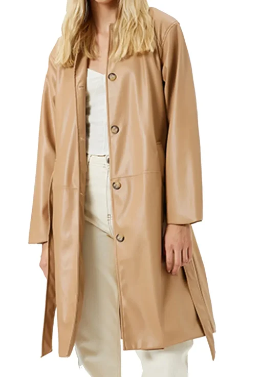 womens-brown-faux-leather-belt-detail-trench-coat