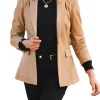 womens-camel-faux-leather-blazer