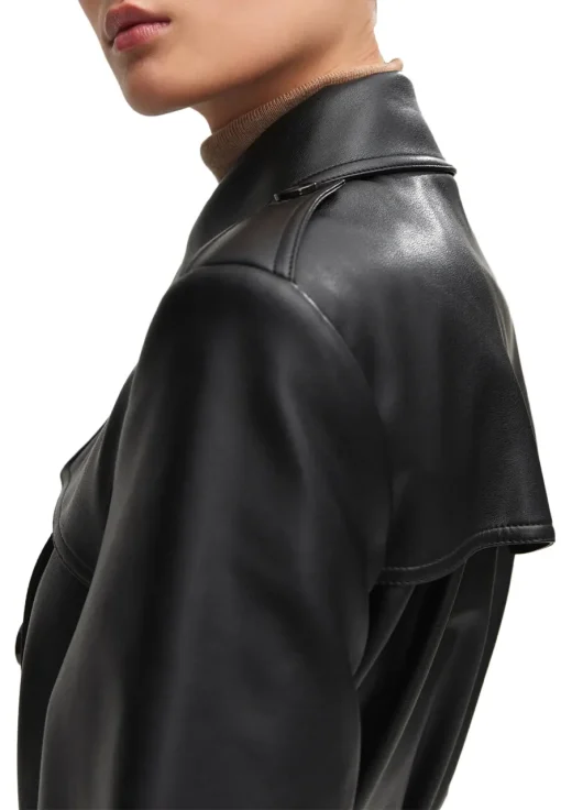 womens-faux-leather-black-trench-coat