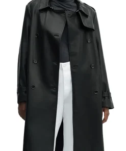 womens-faux-leather-black-trench-coat