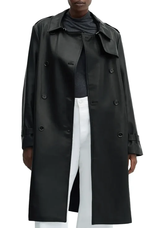 womens-faux-leather-black-trench-coat