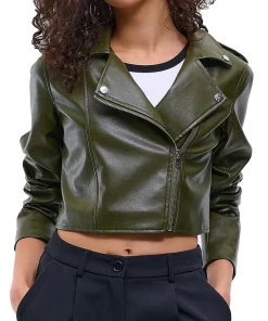 womens-green-faux-leather-jacket