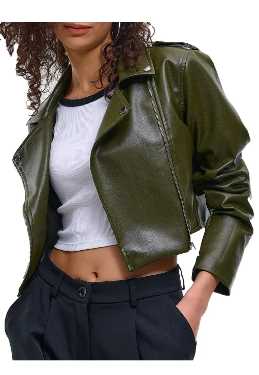womens-green-faux-leather-jacket