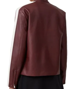 womens-moto-maroon-faux-leather-white-stripes-jacket