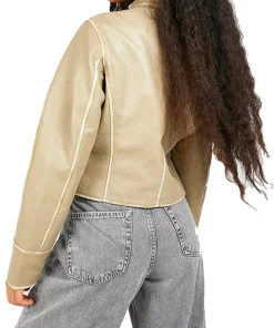 womens-petite-fitted-beige-faux-leather-moto-jacket