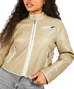 womens-petite-fitted-beige-faux-leather-moto-jacket