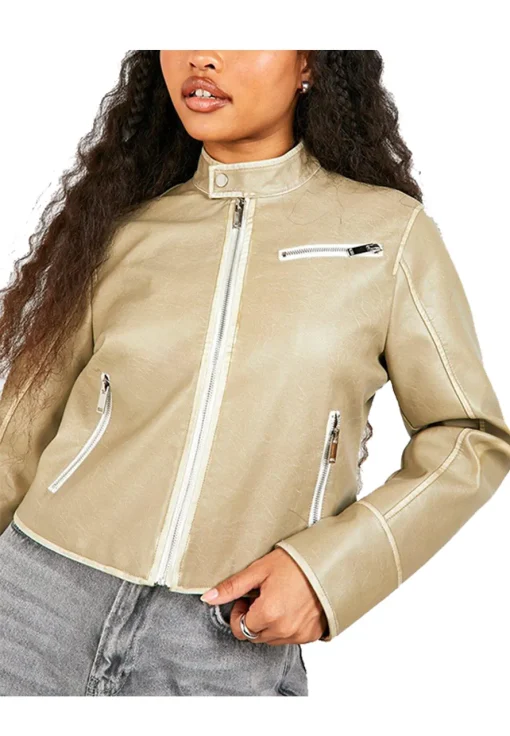 womens-petite-fitted-beige-faux-leather-moto-jacket