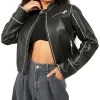 womens-petite-fitted-black-faux-leather-moto-jacket