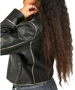 womens-petite-fitted-black-faux-leather-moto-jacket