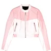 womens-pink-and-white-faux-leather-jacket