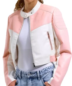 womens-pink-and-white-faux-leather-jacket