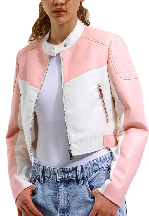 womens-pink-and-white-faux-leather-jacket