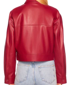 womens-red-faux-leather-crop-cargo-jacket