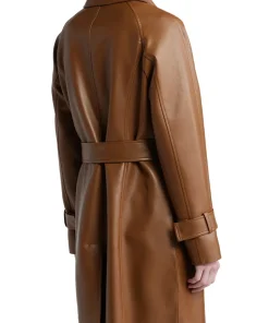 womens-snap-front-cognac-faux-leather-coat