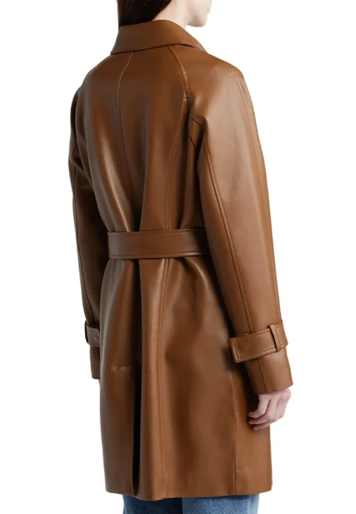 womens-snap-front-cognac-faux-leather-coat
