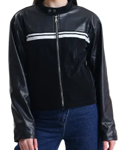 womens-striped-black-faux-leather-racer-jacket