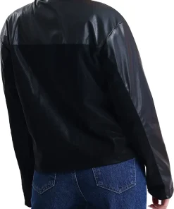 womens-striped-black-faux-leather-racer-jacket