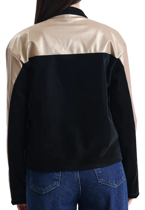 womens-striped-gold-faux-leather-racer-jacket