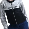 womens-striped-gray-faux-leather-racer-jacket