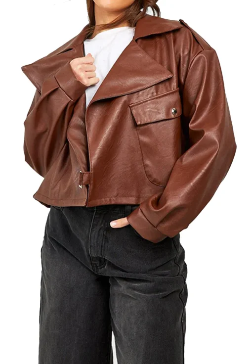 womens-textured-brown-faux-leather-biker-jacket