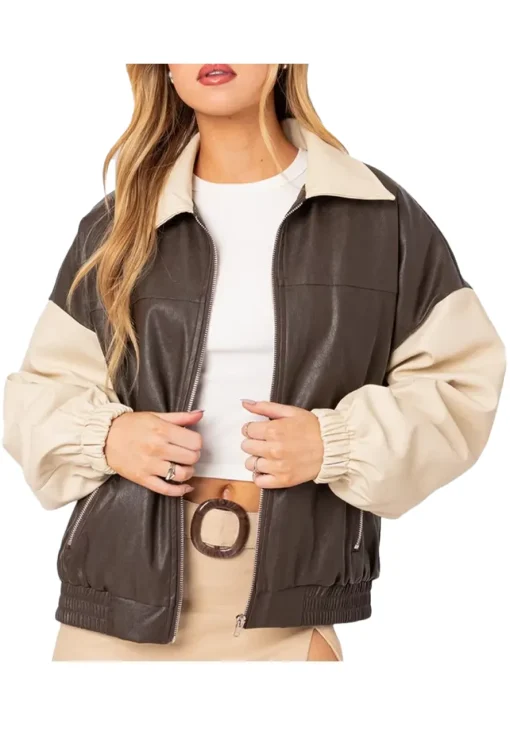 womens-two-tone-faux-leather-bomber-jacket