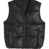 womens-ultimate-black-faux-leather-puffer-vest