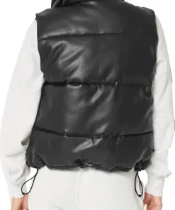 womens-ultimate-black-faux-leather-puffer-vest