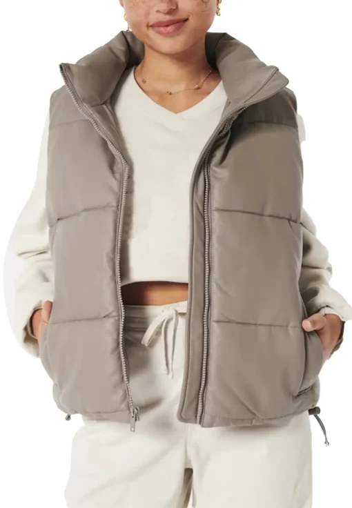 womens-ultimate-taupe-faux-leather-puffer-vest