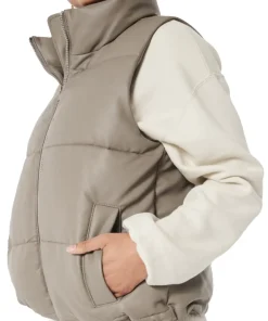 womens-ultimate-taupe-faux-leather-puffer-vest
