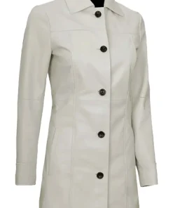 womens-white-faux-leather-trench-coat