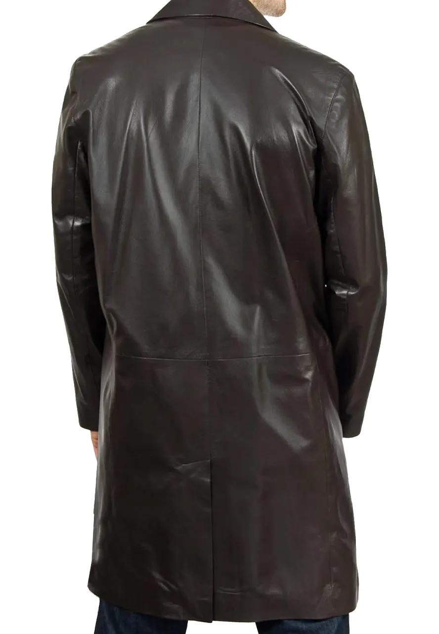 Men's Classic Brown Faux Leather Coat 2 mens-classic-brown-faux-leather-coat