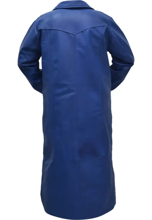 mens-long-blue-faux-leather-trench-coat