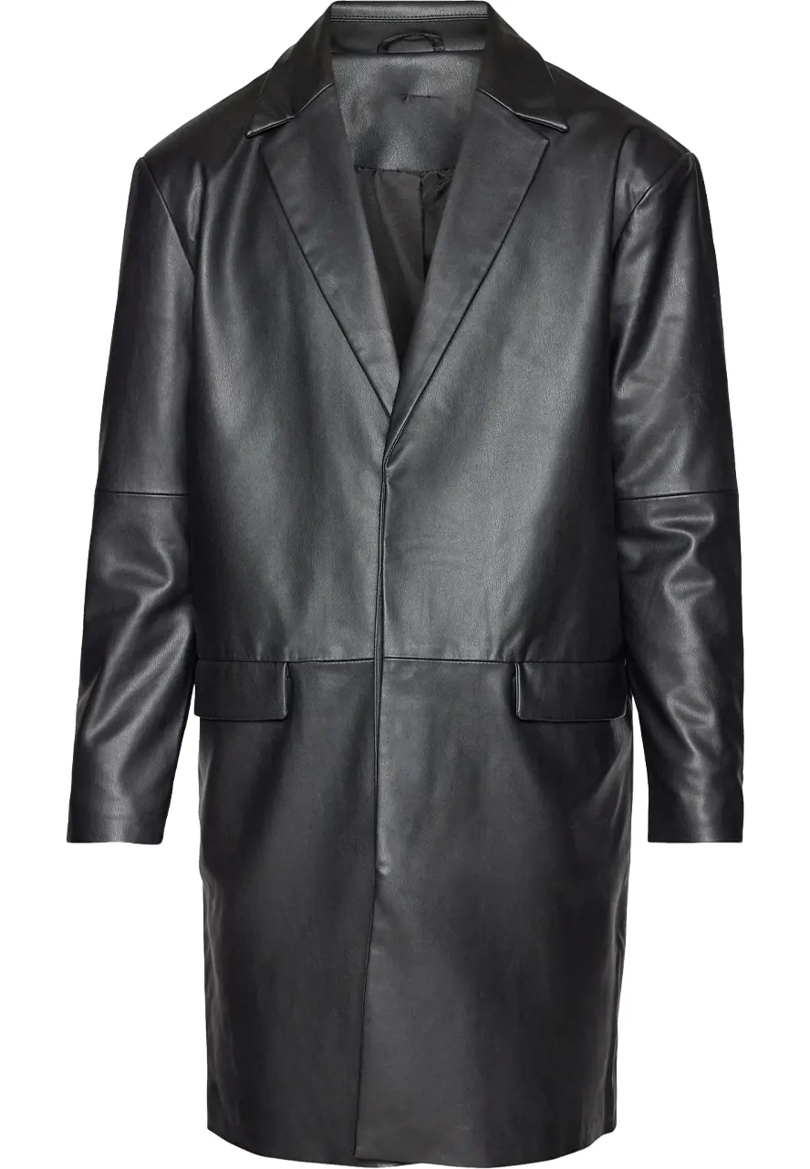 Men's Single-Breasted Black Vegan Leather Coat 1 mens-single-breasted-black-vegan-leather-coat