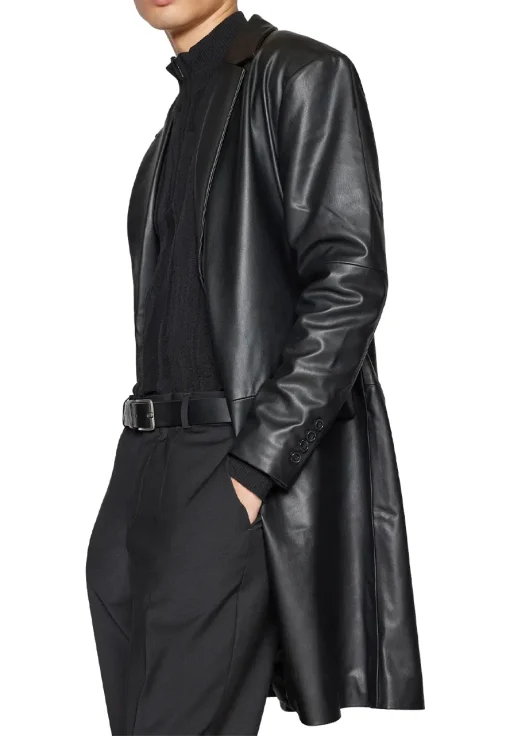 mens-single-breasted-black-vegan-leather-coat
