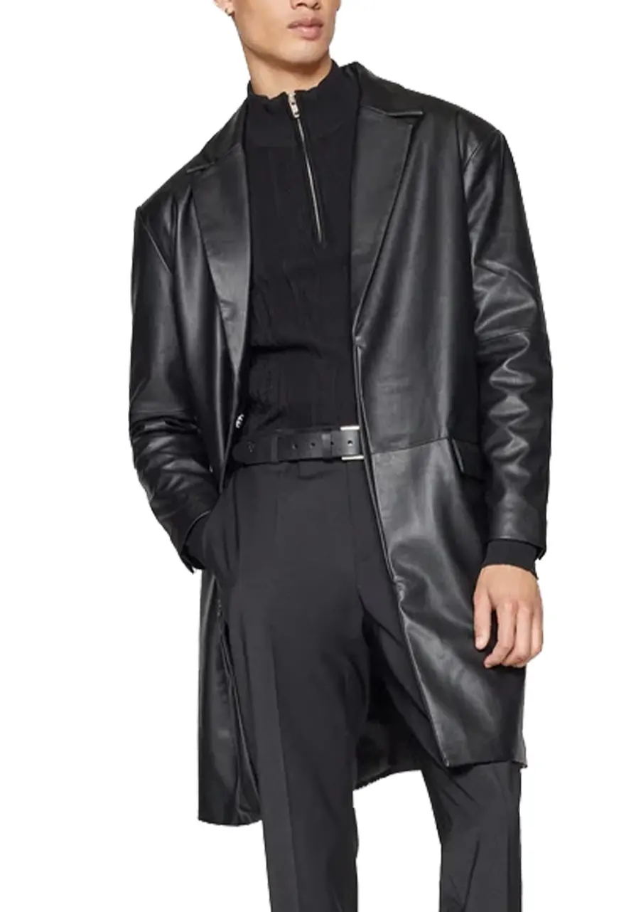Men's Single-Breasted Black Vegan Leather Coat 5 mens-single-breasted-black-vegan-leather-coat