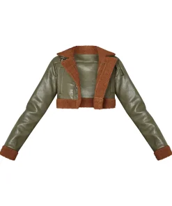 khaki-faux-leather-jacket