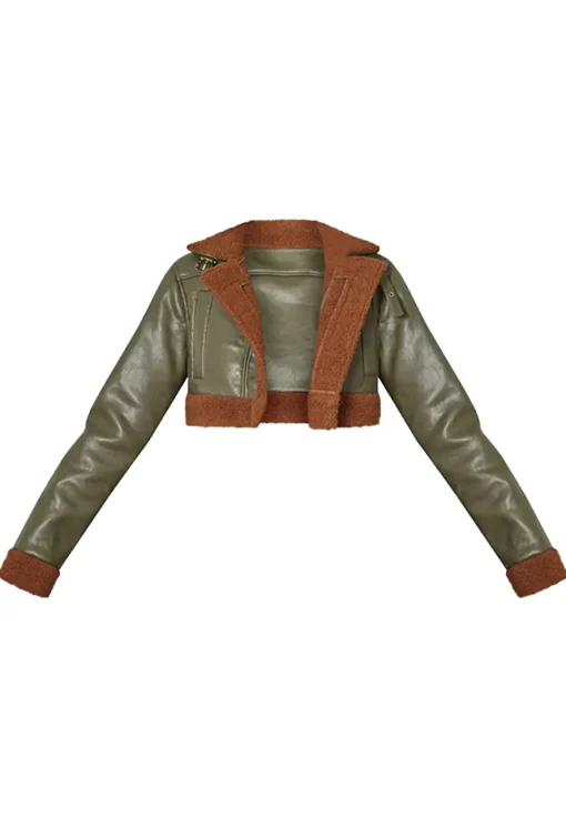 khaki-faux-leather-jacket