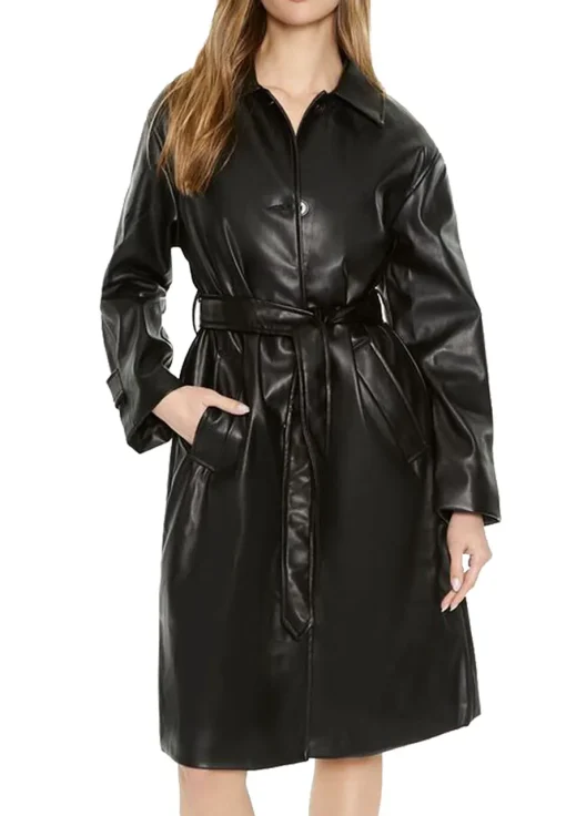 womens-belted-black-vegan-leather-trench-coat