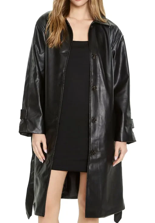 womens-belted-black-vegan-leather-trench-coat