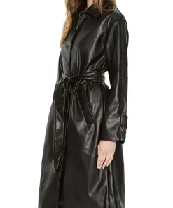 womens-belted-black-vegan-leather-trench-coat