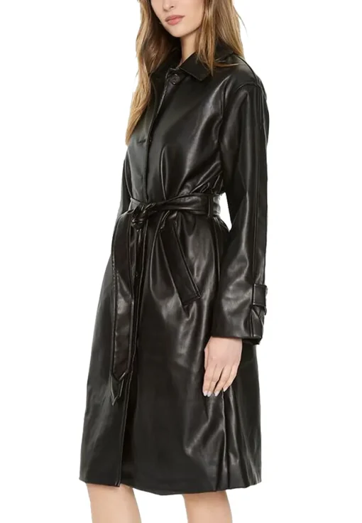 womens-belted-black-vegan-leather-trench-coat