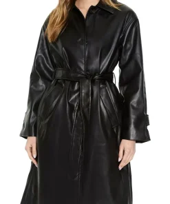 womens-belted-black-vegan-leather-trench-coat