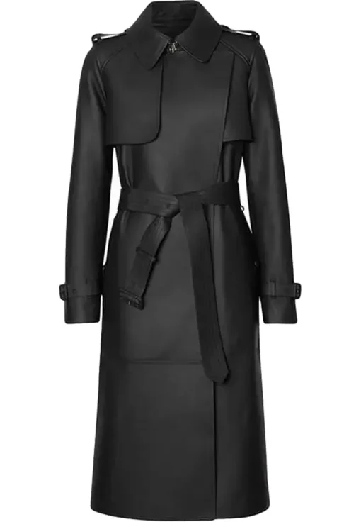 black-faux-leather-long-coat