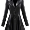 long-black-faux-leather-coat