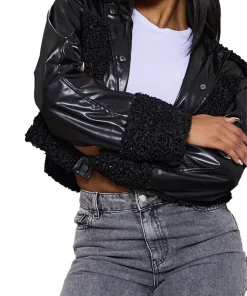 womens-black-faux-leather-cropped-jacket
